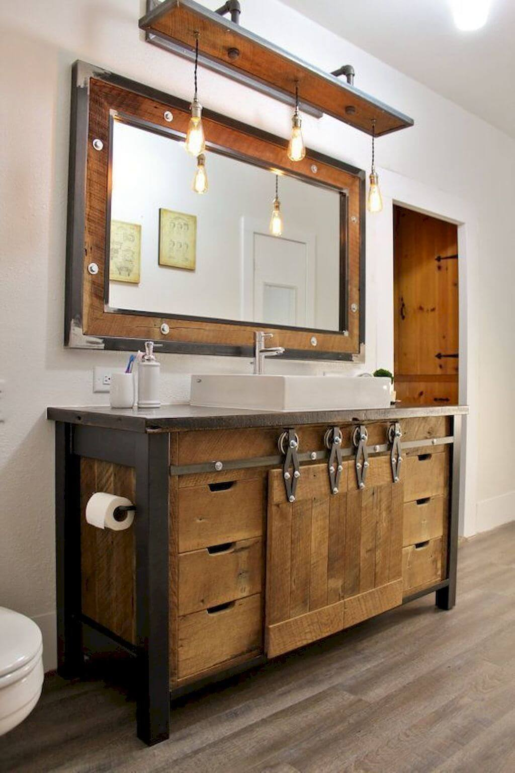 35 Best Rustic Bathroom Vanity Ideas And Designs For 2019 inside proportions 1024 X 1536