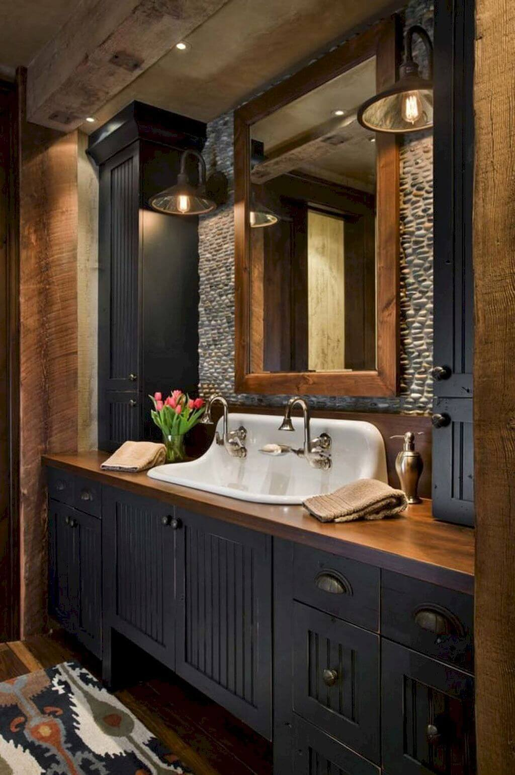 35 Best Rustic Bathroom Vanity Ideas And Designs For 2019 regarding sizing 1024 X 1539