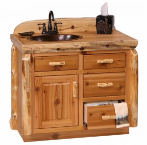 36 Rustic Log Bathroom Vanity Rustic Log Vanity Pine Log with size 950 X 936