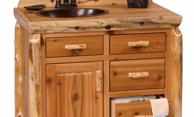 36 Rustic Log Bathroom Vanity Rustic Log Vanity Pine Log with size 950 X 936