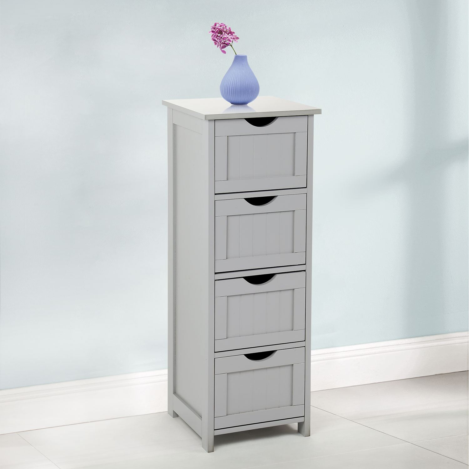 4 Drawer Slim Chest Tall Bathroom Storage Cabinet Bedroom Hallway pertaining to proportions 1500 X 1500