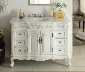 42 Benton Collection Antique White Beckham Bathroom Sink Vanity Sw throughout size 1024 X 871