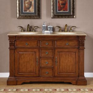 55 Inch Furniture Style Double Sink Bathroom Vanity in measurements 900 X 900