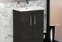 600mm Black Floor Standing Vanity Unit 2 Door Bathroom Furniture with dimensions 1800 X 1800