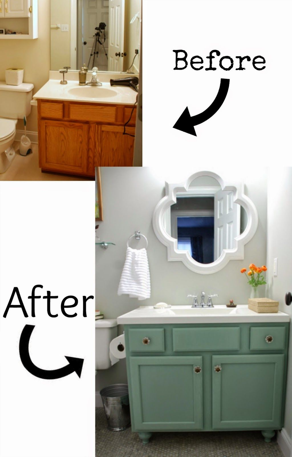7 Best Diy Bathroom Vanity Makeovers Before And After Room in measurements 1024 X 1600