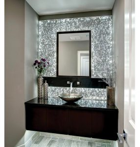 Acrylic Bathroom Cabinet With Marble Top And Faucet in sizing 1236 X 1297