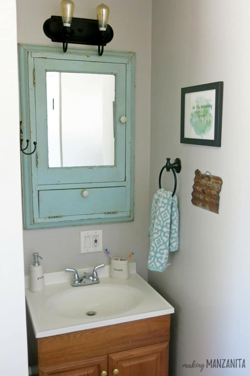 Add A Vintage Medicine Cabinet For Farmhouse Bathroom Charm pertaining to dimensions 800 X 1200