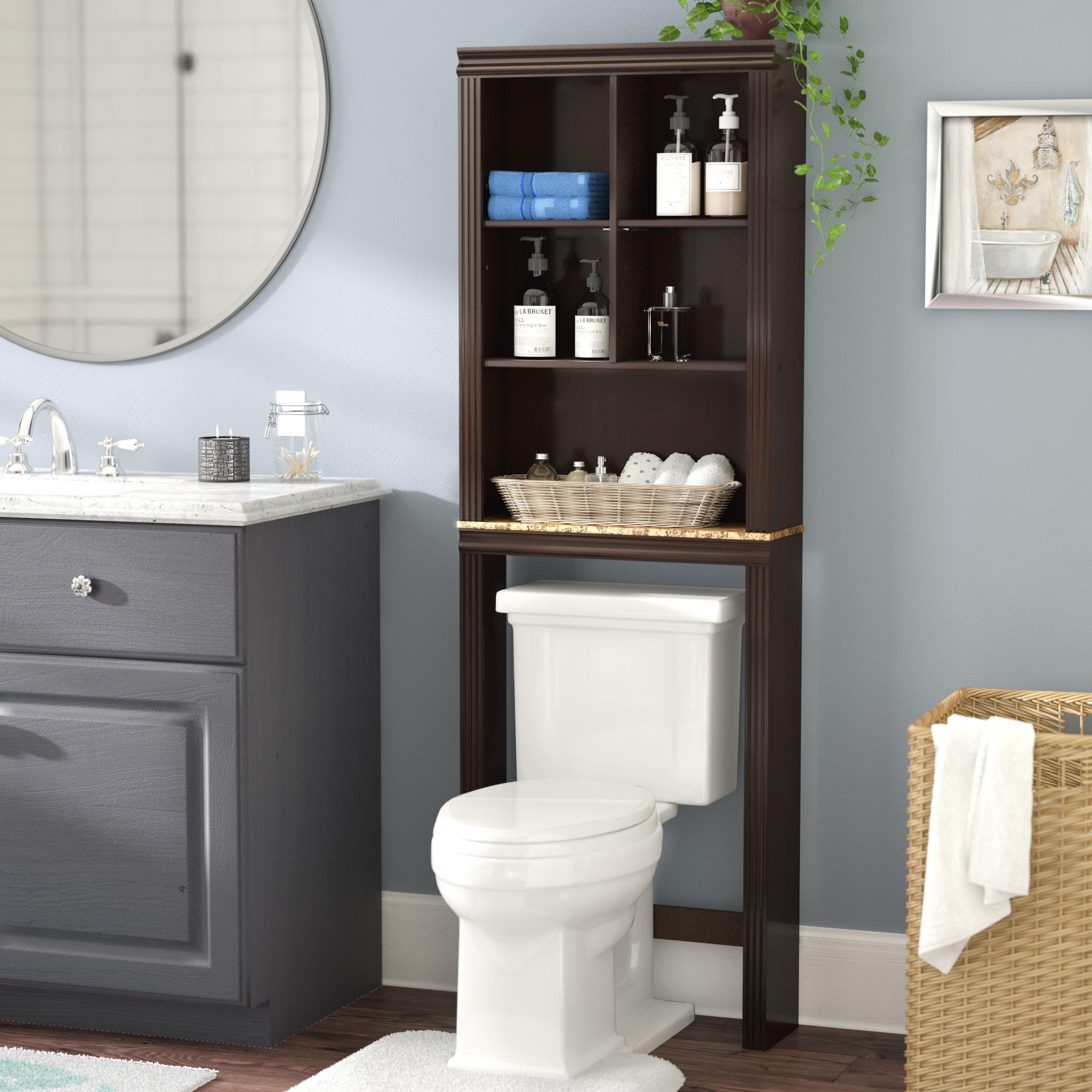 Andover Mills Milledgeville 233 W X 6858 H Over The Toilet for sizing 2000 X 2000