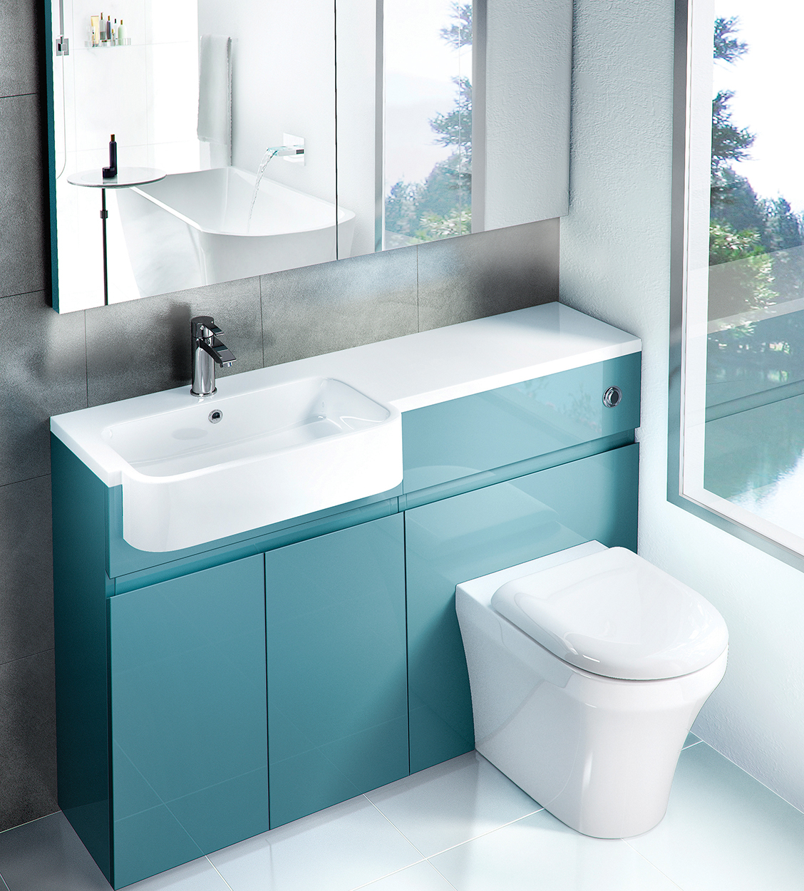 Aqua Cabinets D300 1200mm Fitted Furniture Pack Uk Bathroom in dimensions 1128 X 1250