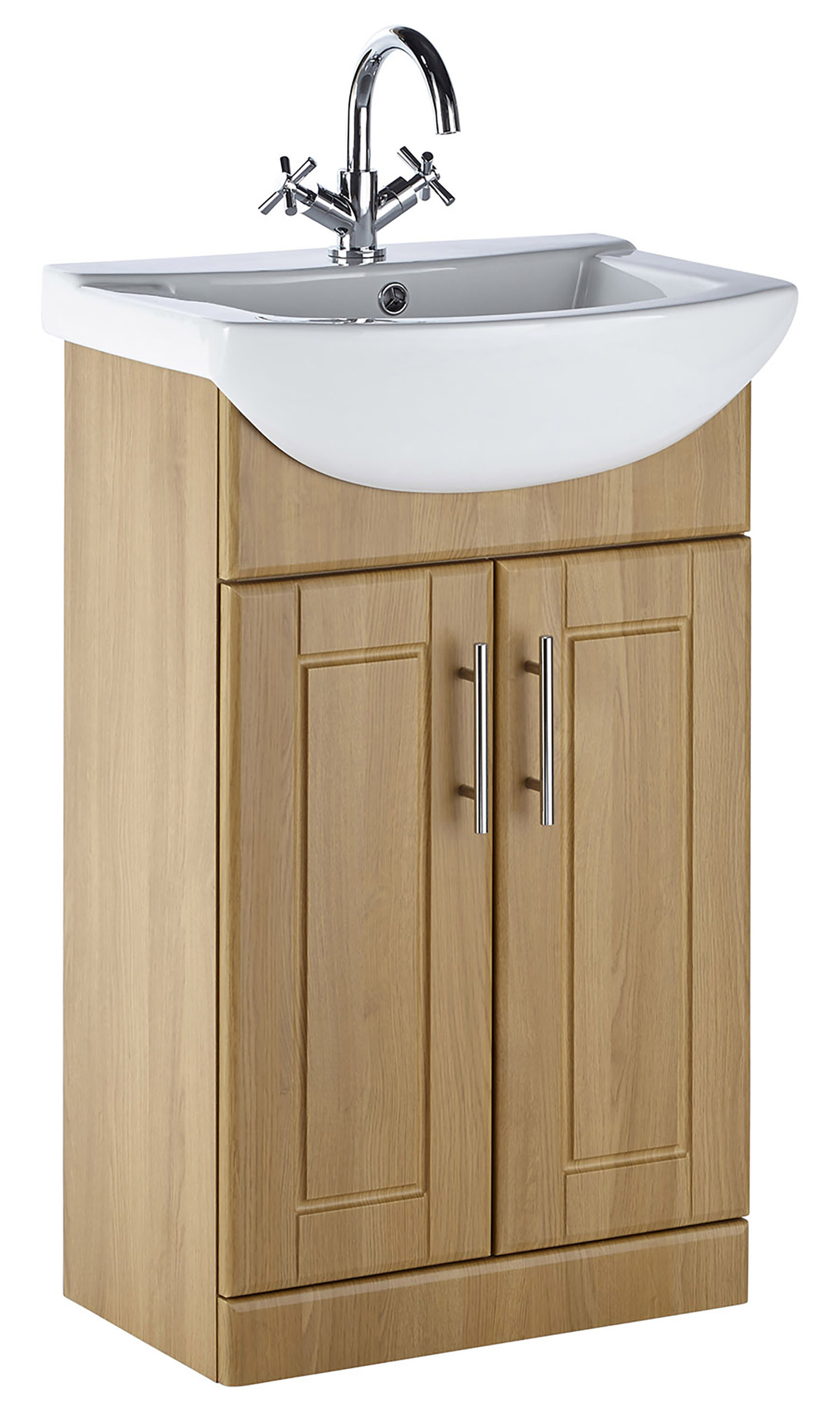 Aquachic 500mm Natural Oak Vanity Unit Bathroom Furniture inside size 1500 X 2542