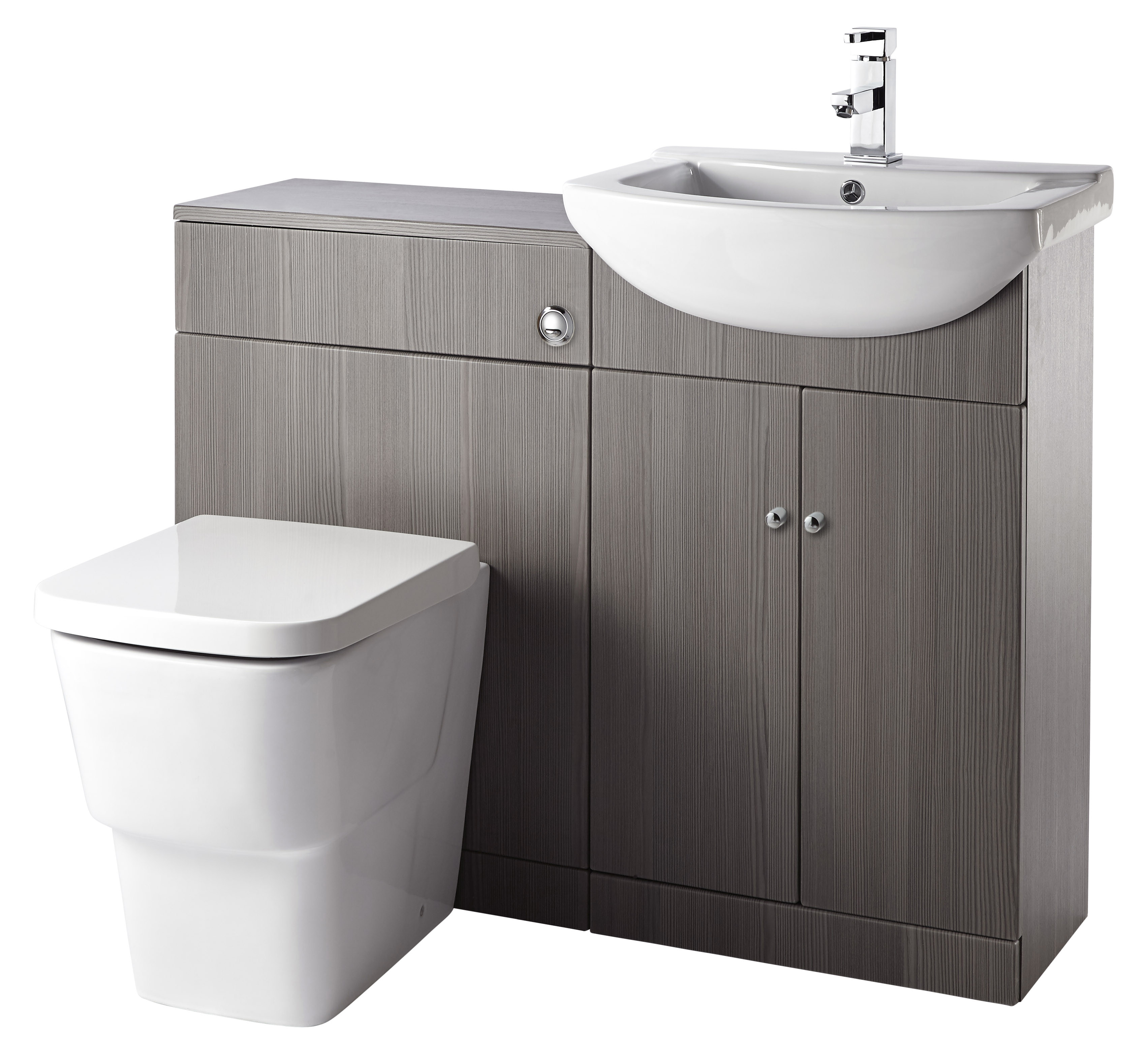 Aquapure 1 Furniture Pack Toilet Brassware Suite Avola Grey intended for sizing 3407 X 3151