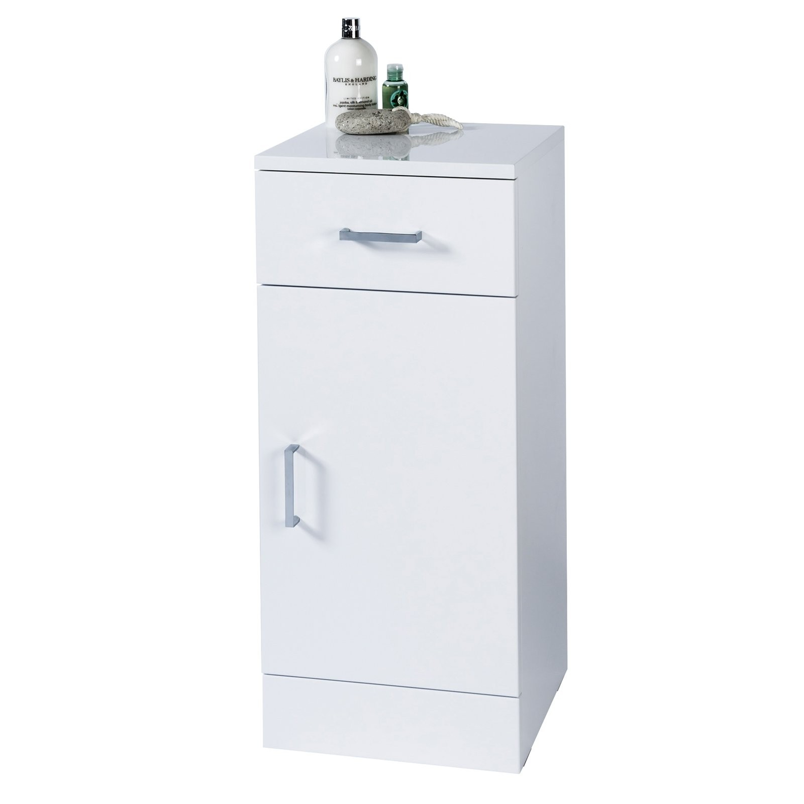 Arezzo Freestanding White Gloss Bathroom Cabinet Showerdrape Flubit in sizing 1600 X 1600