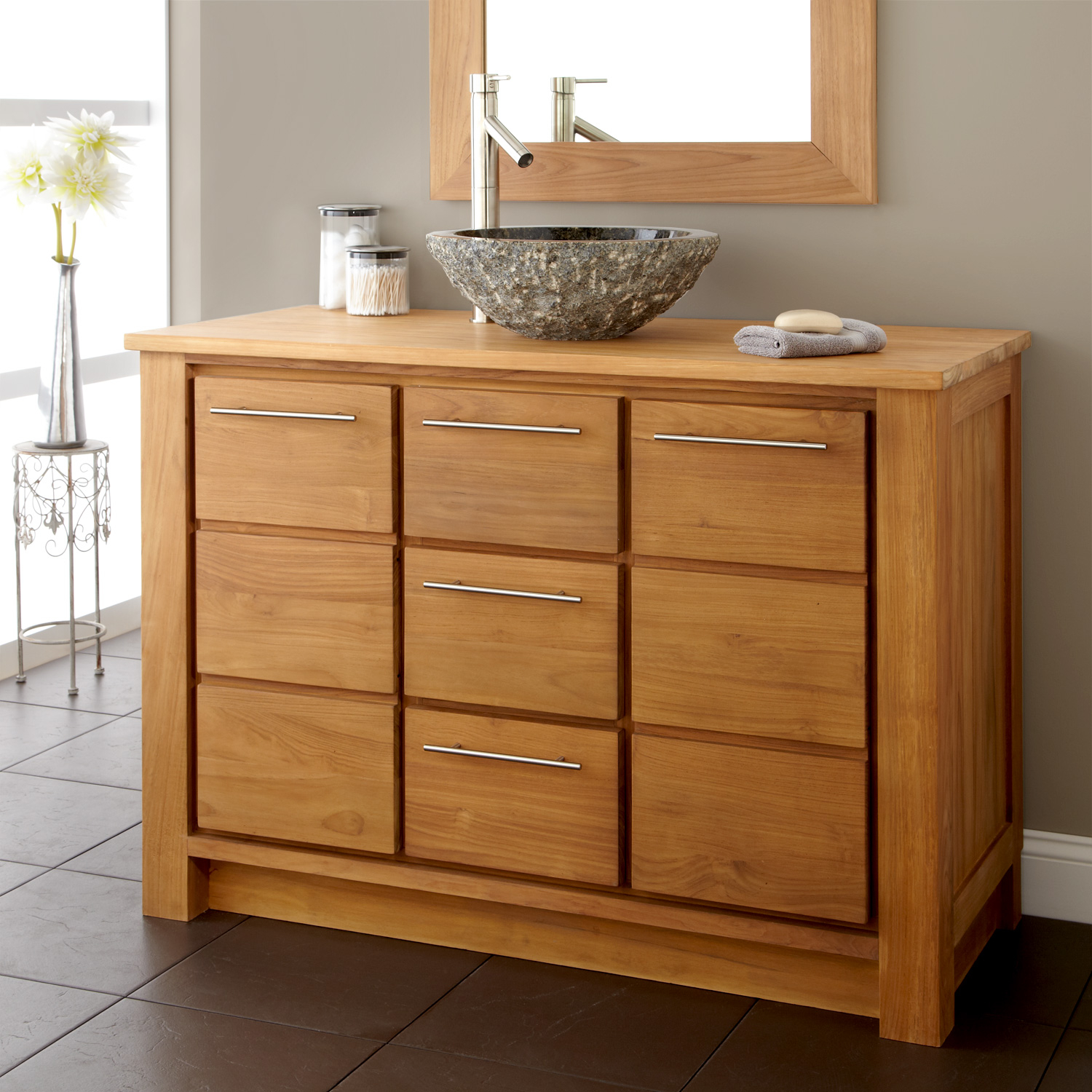 Astonishing Modern Bathroom Vanities With Tops Teak Wood in sizing 1500 X 1500