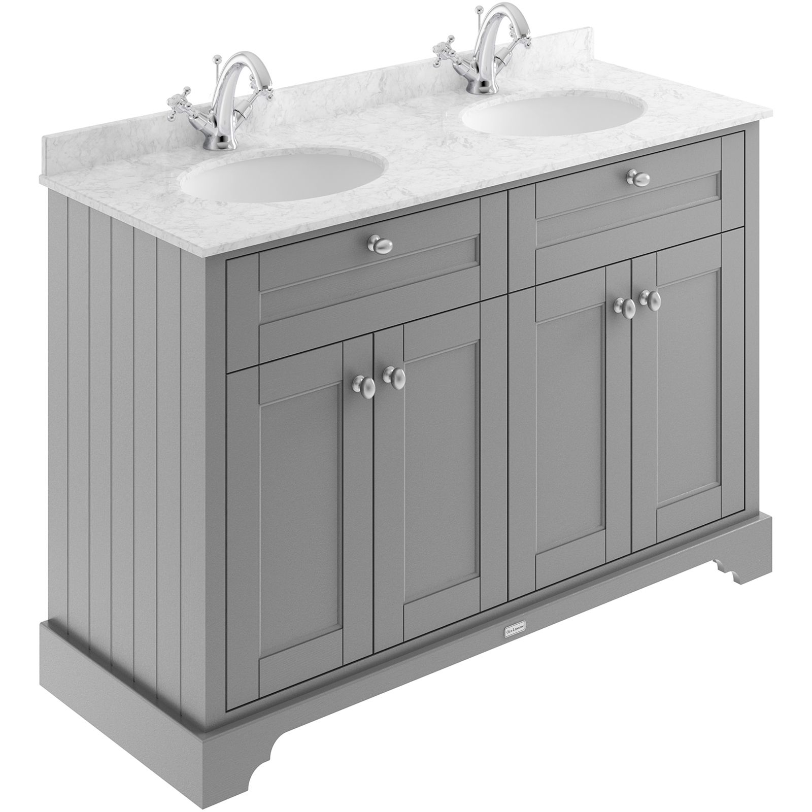 Balterley Harrington 1200mm Cabinet With 1 Tap Hole Grey Double inside sizing 1600 X 1600