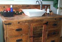 Barnwood Vanity With Vessel Sink Diy Renovating And Home Repairs intended for dimensions 1529 X 2048