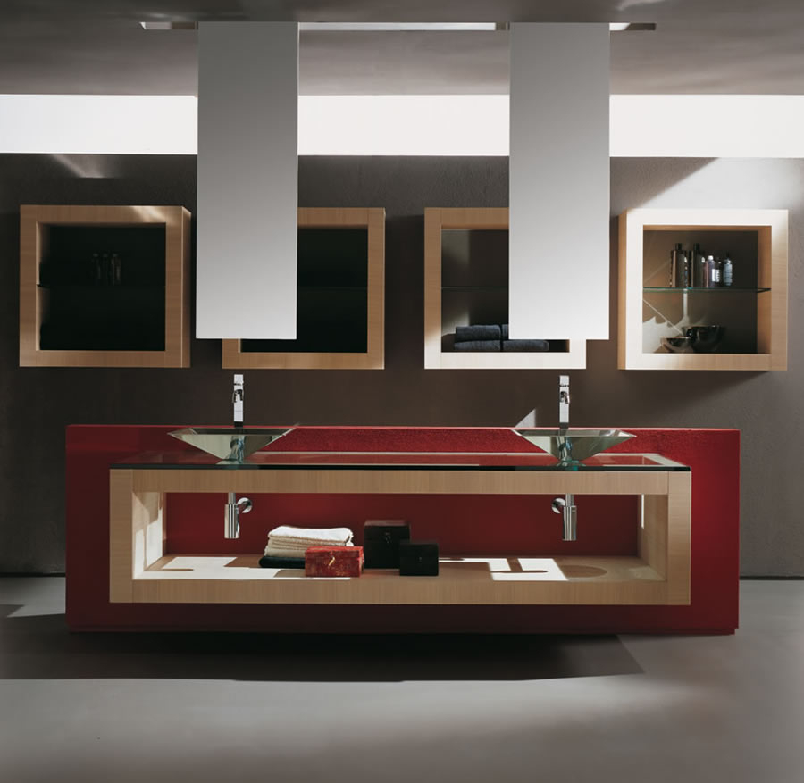 Bathroom Designs Gorgeous Modern Bathroom Furniture Glass Sink regarding size 900 X 877