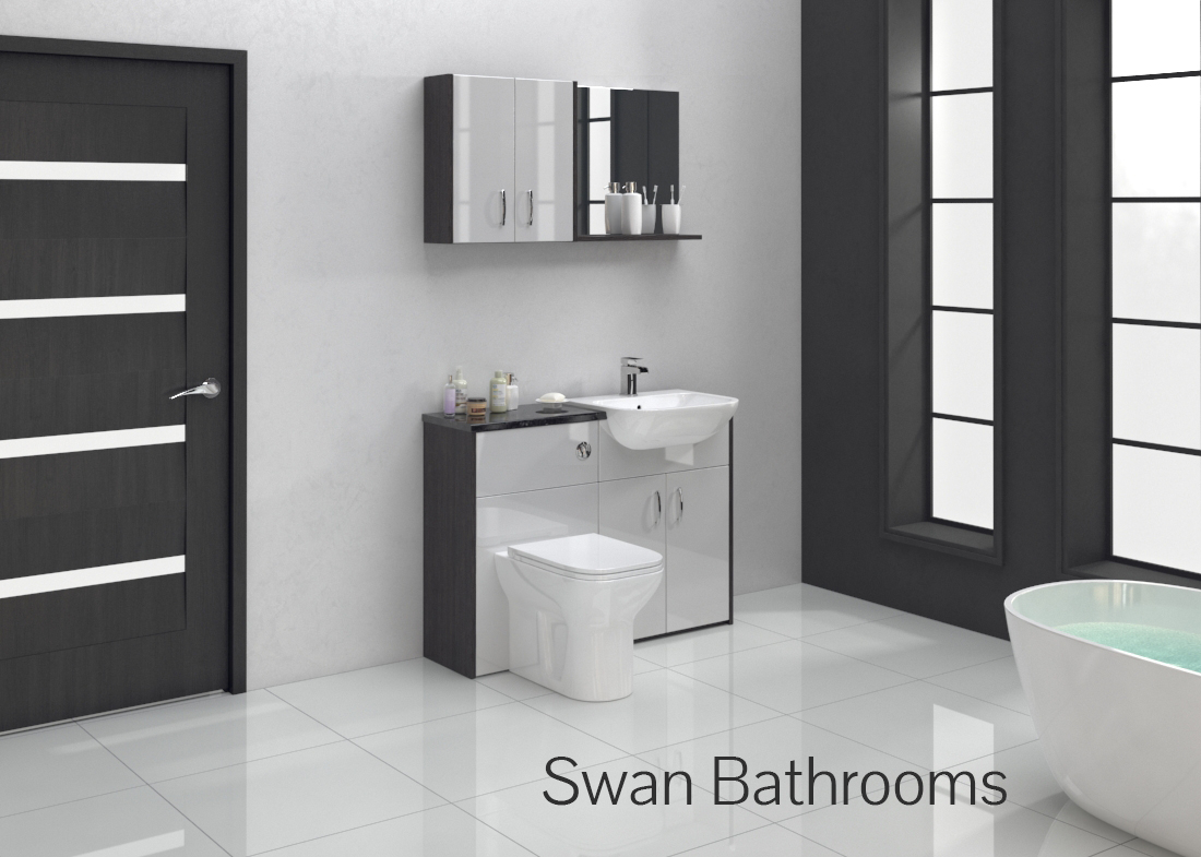 Bathroom Fitted Furniture 1100mm Swan Bathrooms with regard to sizing 1100 X 785
