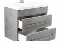 Bathroom Furniture Mars 600 Slimline Concrete Grey Vanity Units for proportions 980 X 1000