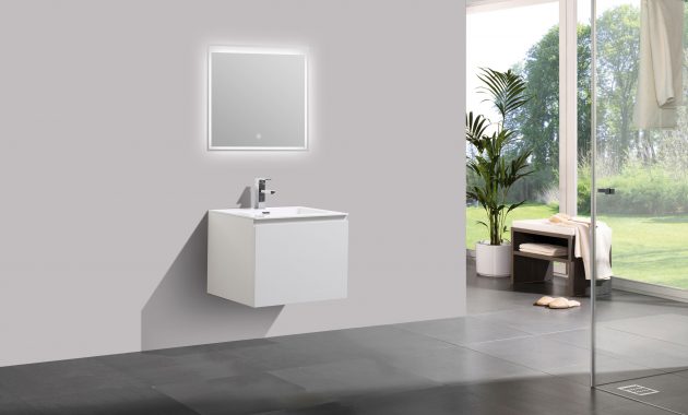 Bathroom Furniture Set Alice 600 Glossy White Optional Mirror intended for dimensions 3000 X 2181