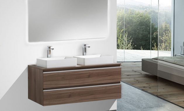 Bathroom Furniture Set Delia 1200 Dark Walnut Mirror Selectable pertaining to proportions 3000 X 2179