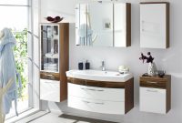 Bathroom Furniture Set Malema 100cm Walnut White With Rounded Front with sizing 5440 X 4080