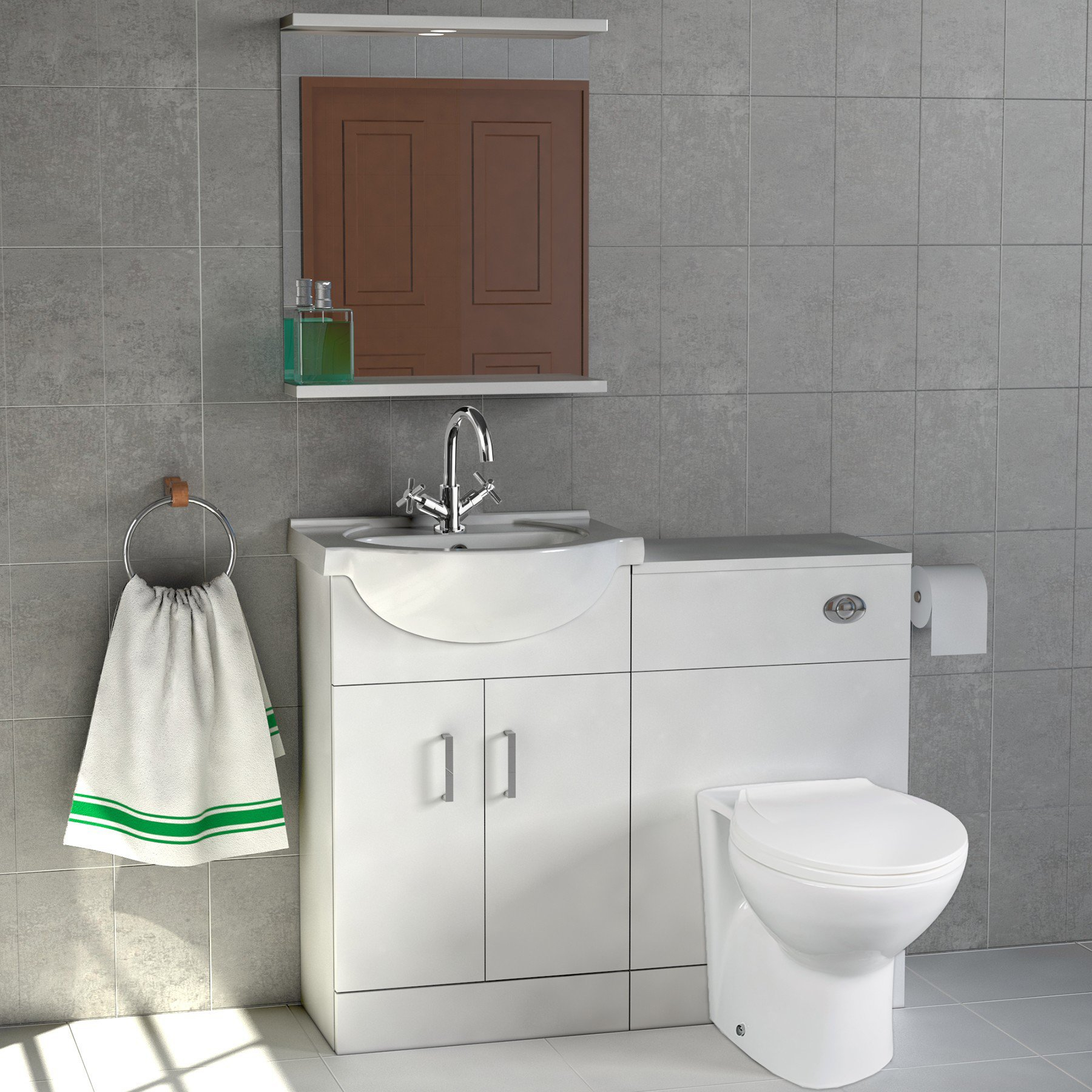 Bathroom Sink Cabinet Vanity Unit Wc Unit White Basin Storage pertaining to size 1800 X 1800