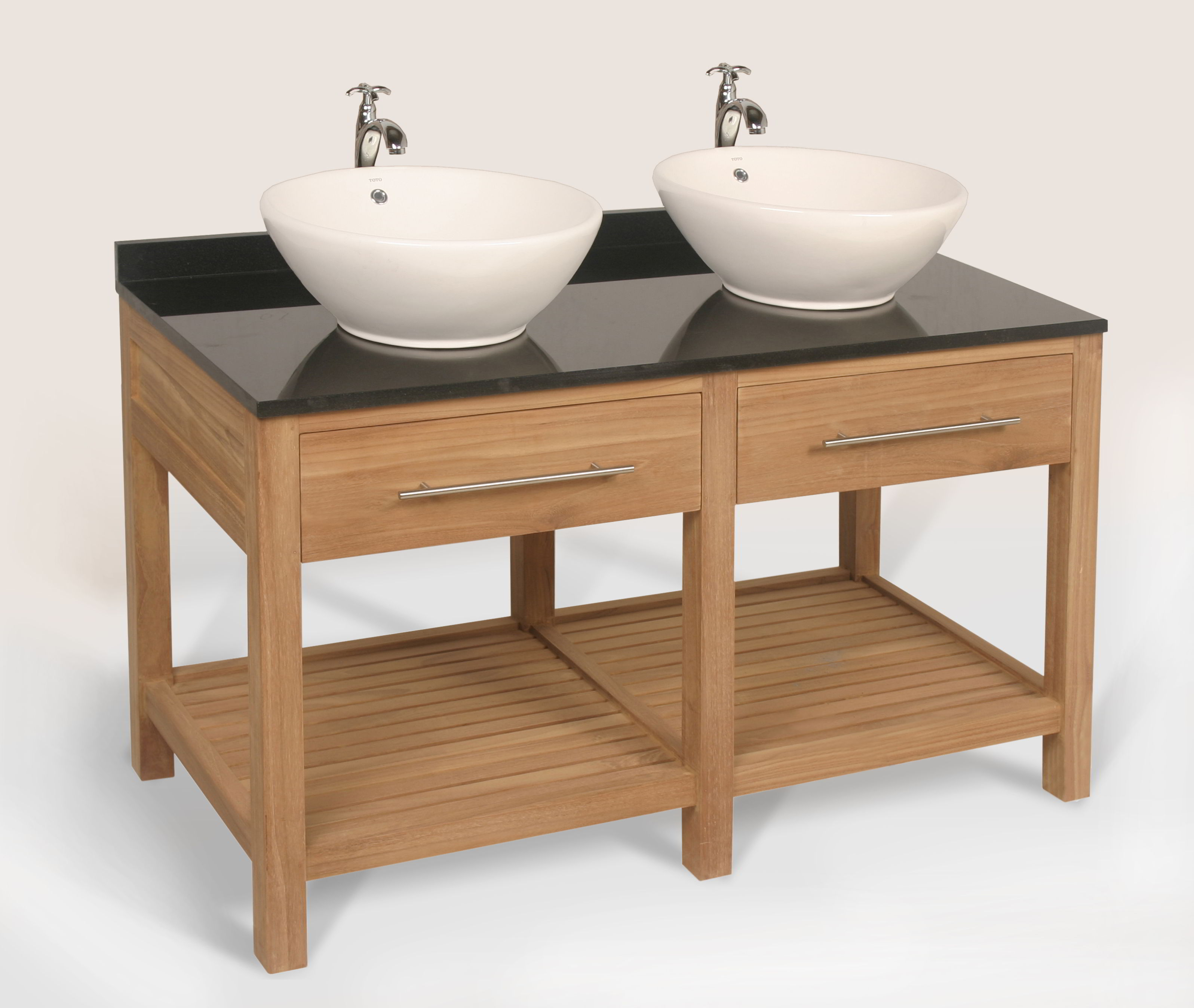 Bathroom Washstand 2 Drawers Handcrafted Of Teak Wood in dimensions 3193 X 2697