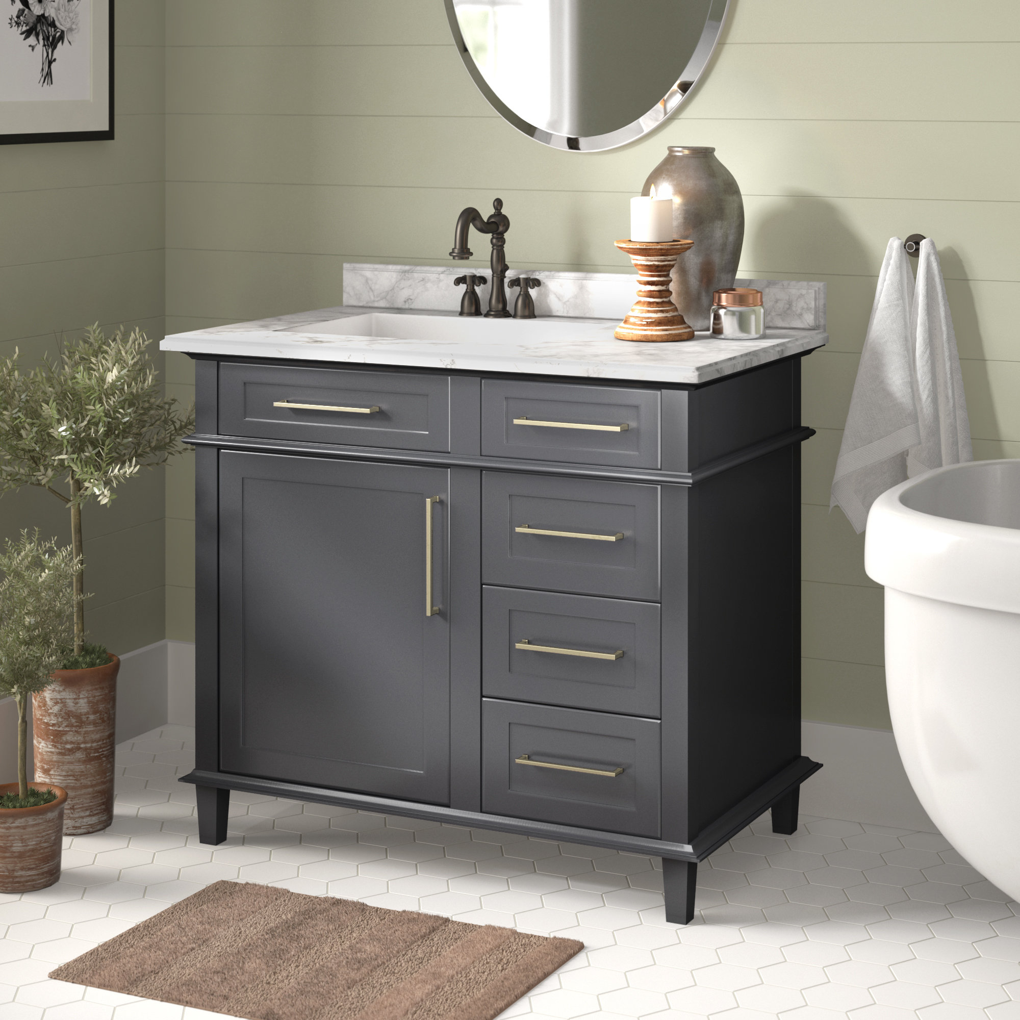 Birch Lane Heritage Dakota 36 Single Bathroom Vanity Reviews inside size 2000 X 2000