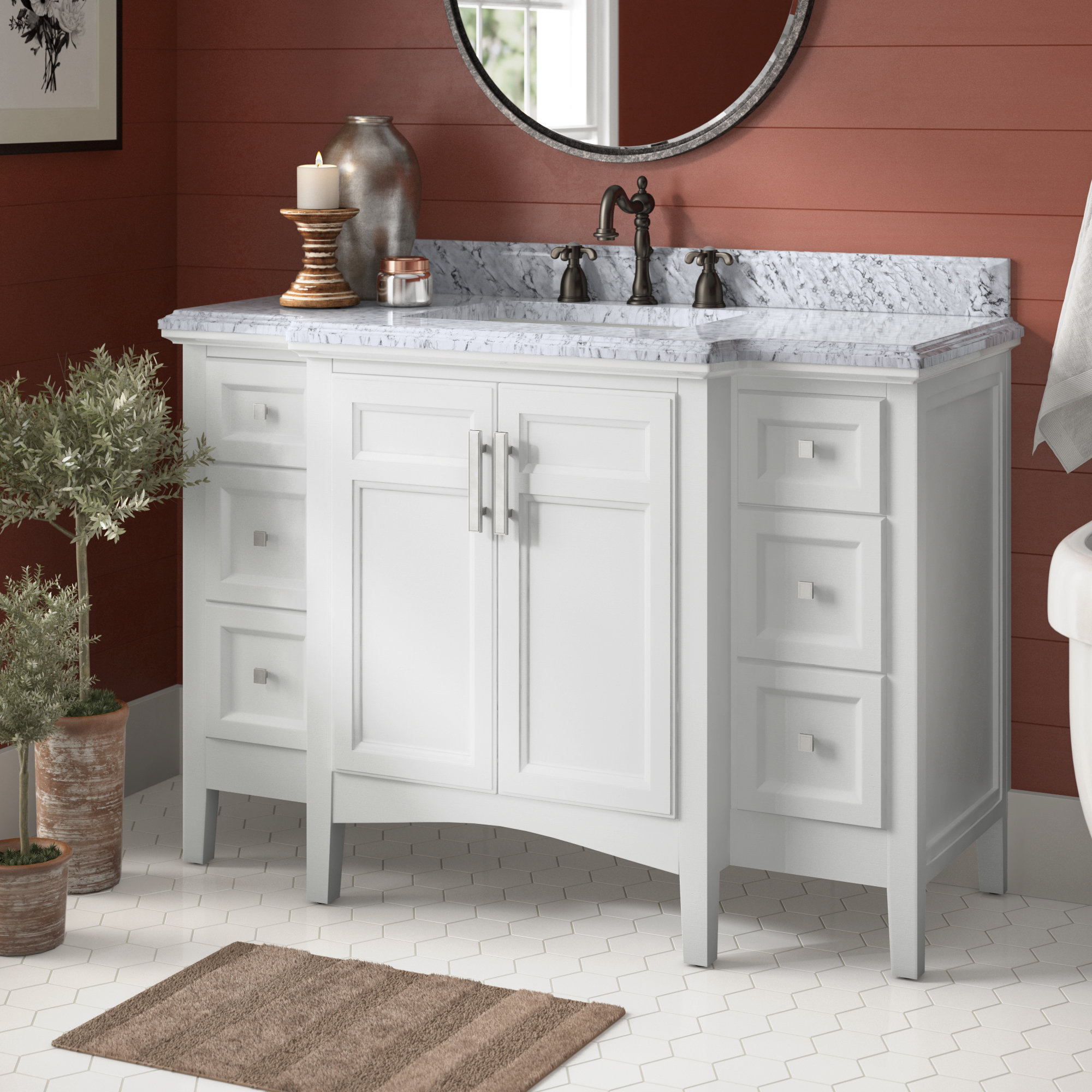 Birch Lane Heritage Renava 48 Single Bathroom Vanity Set Reviews throughout proportions 2000 X 2000