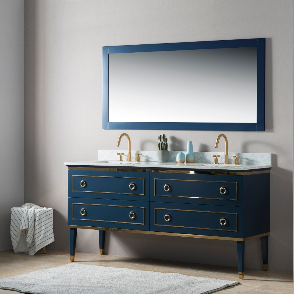 Bluestar 60 Double Sink Vanity Freestanding Bathroom Vanities throughout dimensions 1000 X 1000