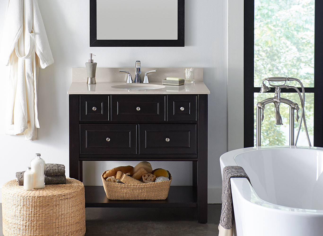 Choosing A Bathroom Vanity Sizes Height Depth Designs More throughout sizing 1366 X 1000