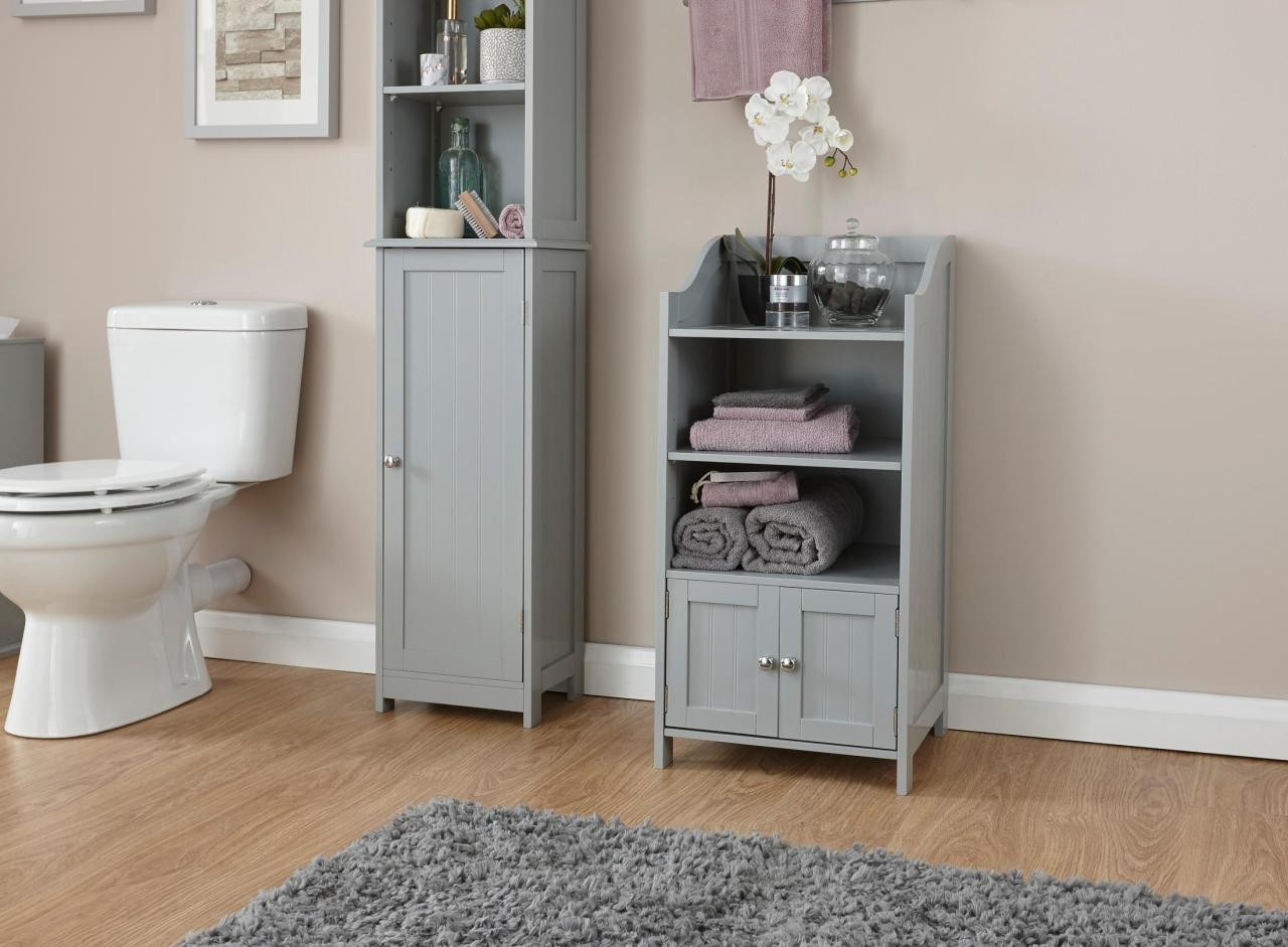 Colonial Grey Bathroom Furniture 2 Door Deluxe Cabinet regarding size 2200 X 1619
