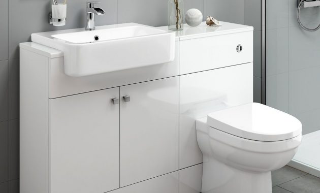 Combined Vanity Storage Unit With Basin And Back To Wall Toilet 1160 intended for proportions 1400 X 1400