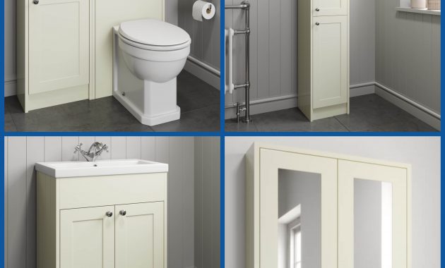 Cream Traditional Bathroom Furniture Vanity Unit Toilet Mirror pertaining to size 3264 X 3264