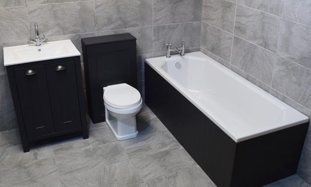 Der Dark Grey Bathroom Furniture Suite Sink Storage Unit Toilet in size 1600 X 1433