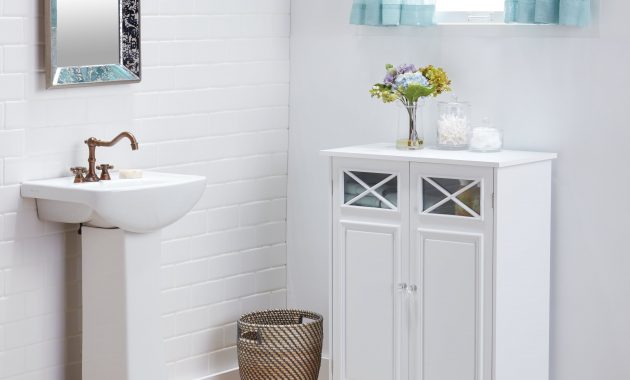 Details About Floor Cabinets 2 Door White Glass Wood Adjustable Shelving Bathroom Furniture Us inside sizing 3500 X 3500
