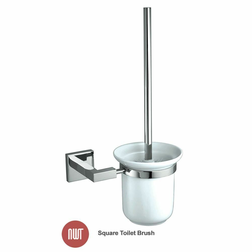 Ducato Chrome White Ceramic Wall Mounted Toilet Brush Bathroom with regard to proportions 1000 X 1000