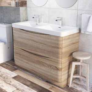 Erin Floor Standing 1200 Vanity Unit Basin Light Oak Easy throughout measurements 1200 X 1200