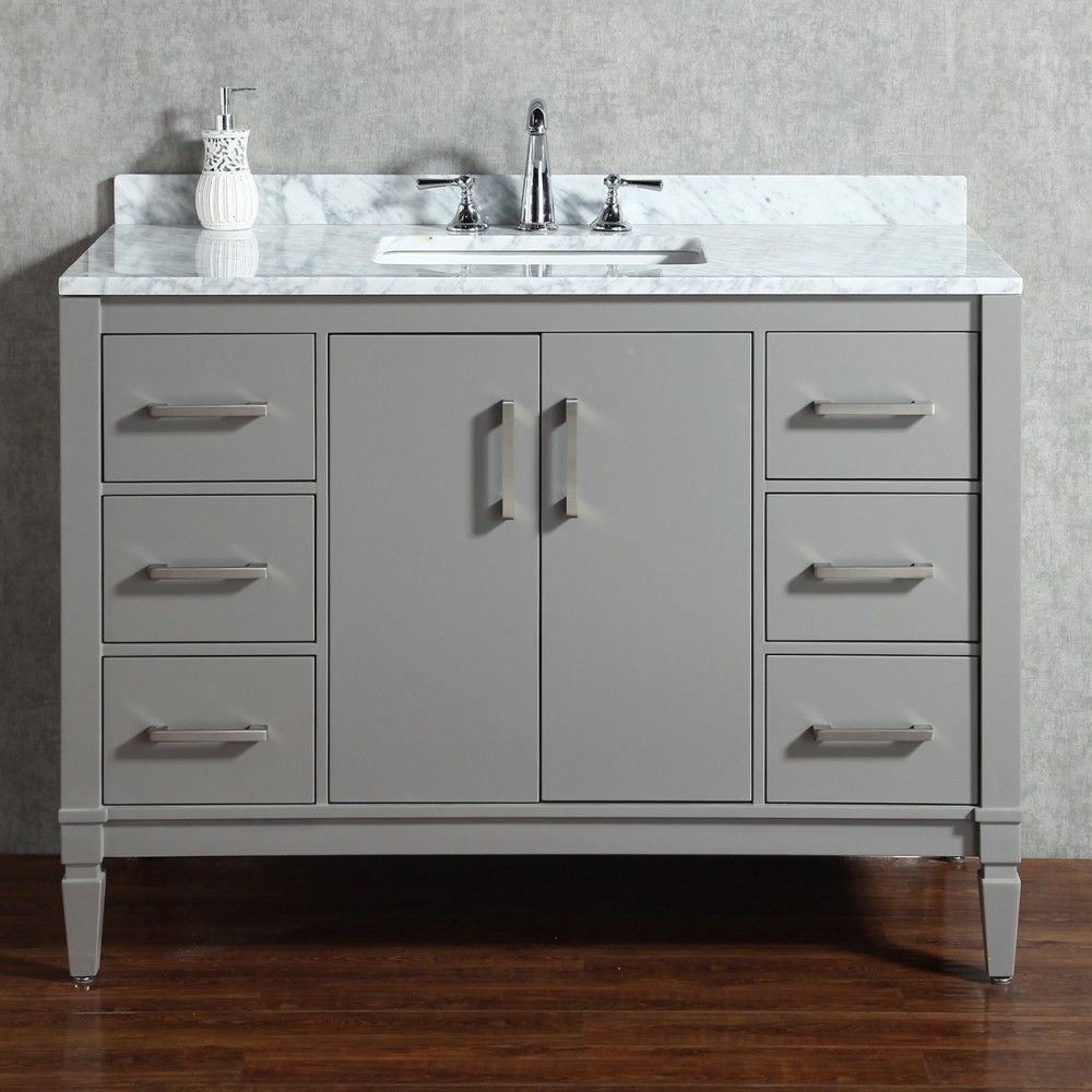 Essence Floor Mount 48 Vanity Freestanding Bathroom Vanities intended for sizing 1000 X 1000