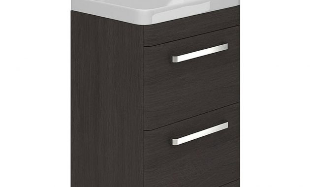 Essential Vermont 600mm Dark Grey 2 Drawer Vanity Unit And Basin regarding size 1000 X 1000