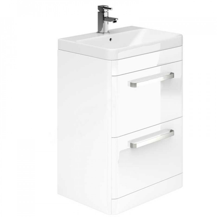 Essential Vermont 800mm Floor Standing 2 Drawer Unit Basin with measurements 900 X 900