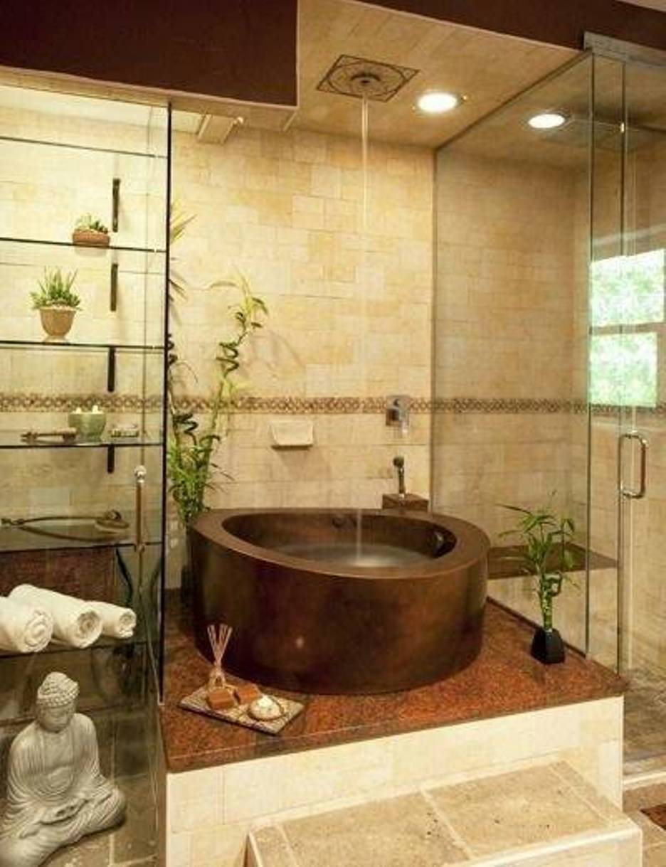 Fascinating Decoration Of Zen Bathroom Ideas With Tempered Glass Zen with size 936 X 1219