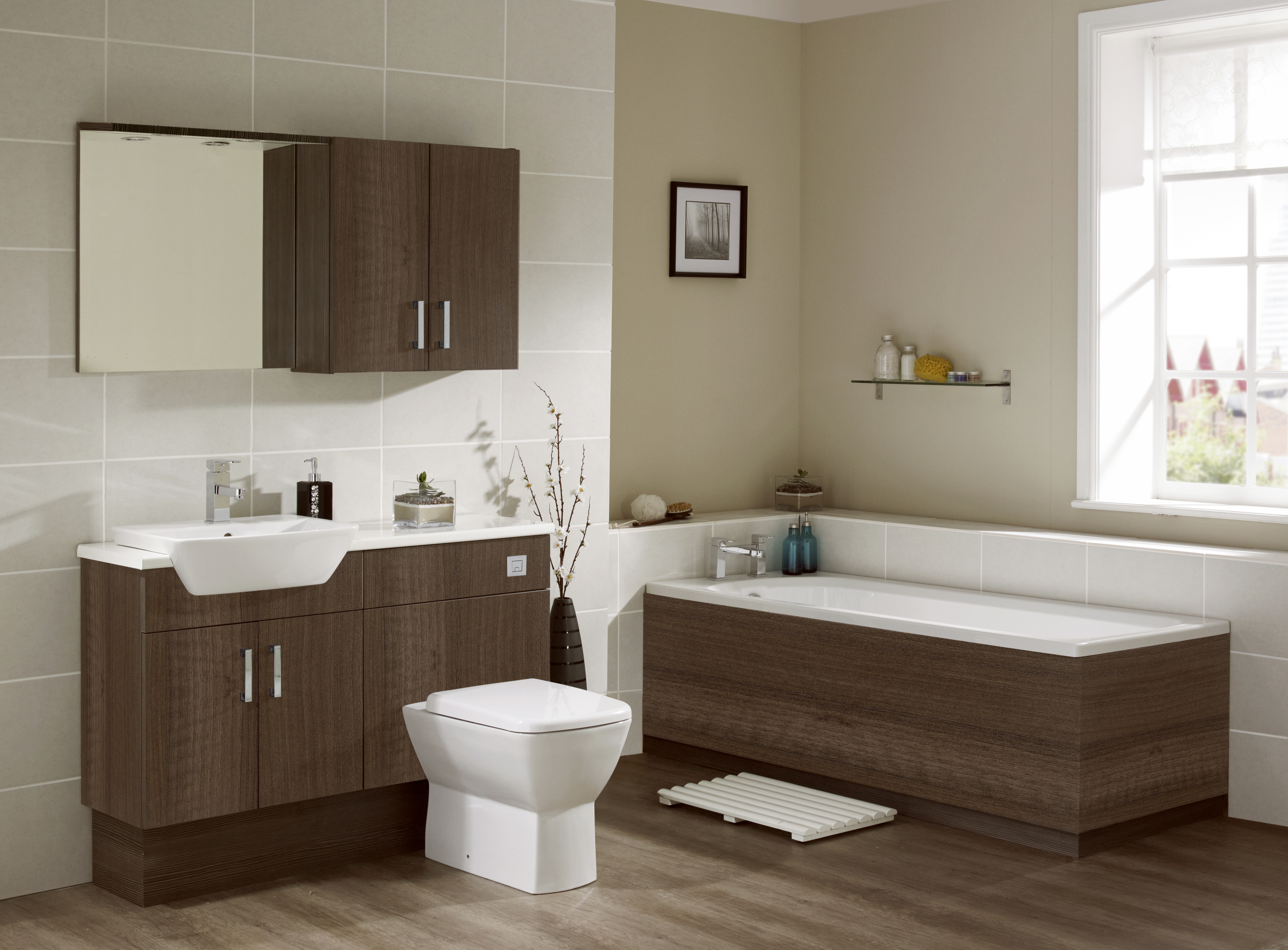 Fitted Bathroom Furniture Pack Includes Bath And Panel Finished In with size 4920 X 3628