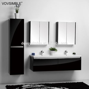 Floating Bathroom Vanity Cabinethigh Gloss Black Finish Bathroom for dimensions 1000 X 1000