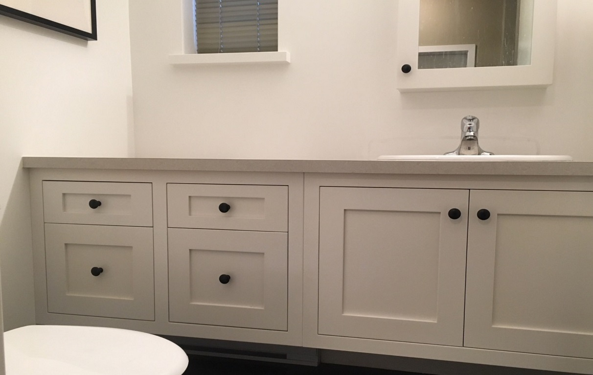 Floating Bathroom Vanity Made With Furniture Style Inset Cabinetry intended for dimensions 1212 X 766