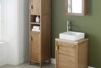 Free Standing Bathroom Cabinets Brown Pallet Bathroom Cabinets within proportions 848 X 1024