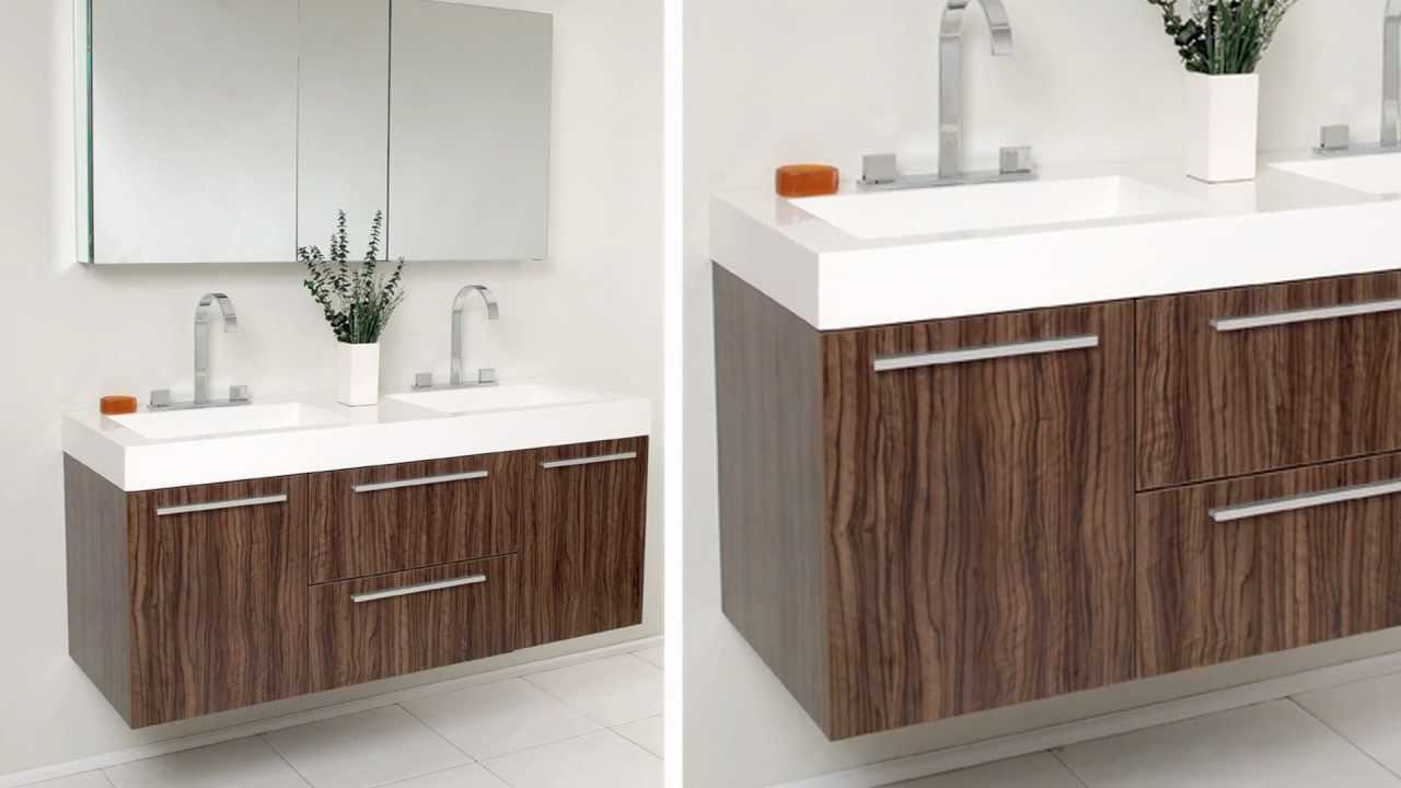 Fresca Opulento Walnut Modern Double Sink Bathroom Vanity W within size 1280 X 720