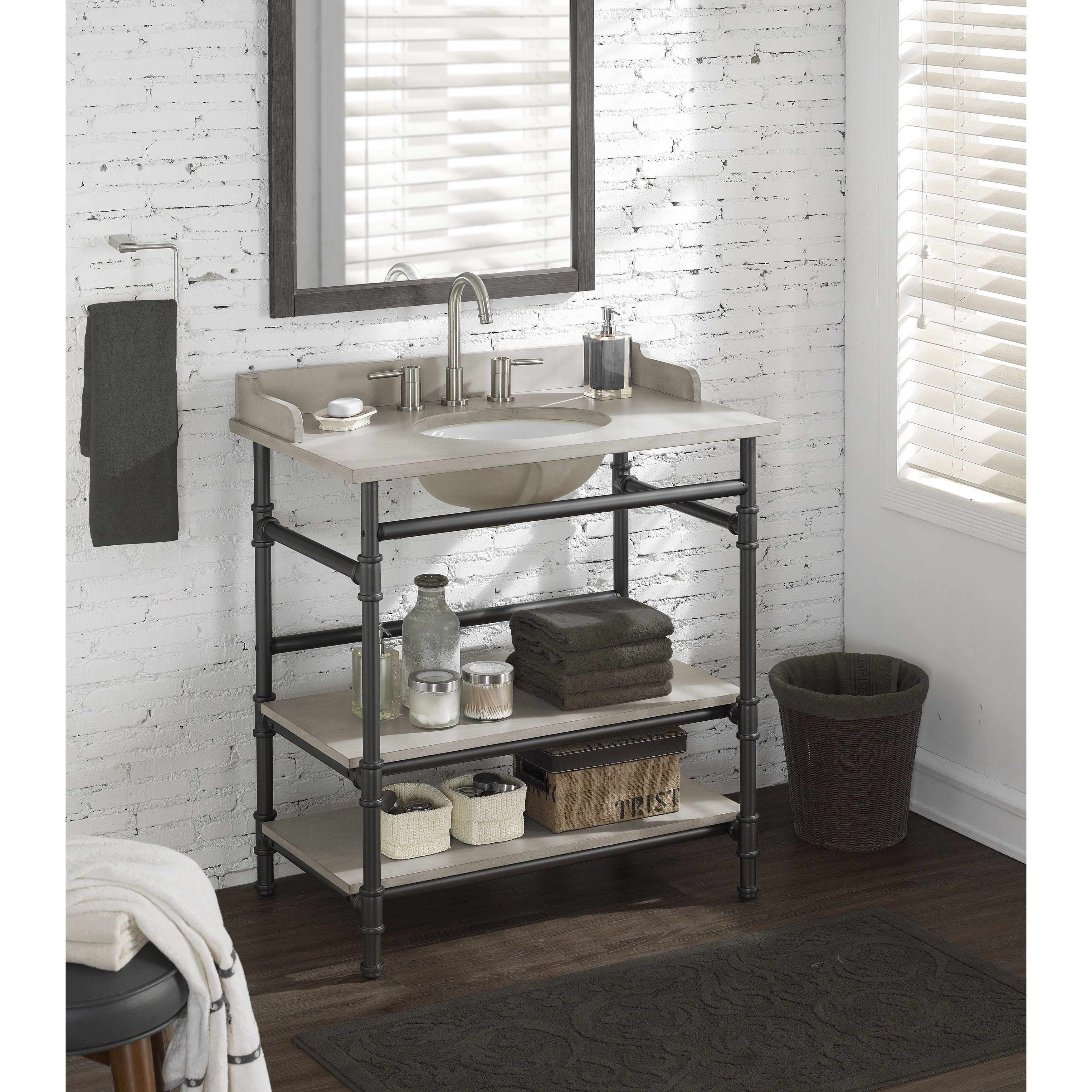 Get The Rustic Look You Love With This Bathroom Vanity With for size 3500 X 3500