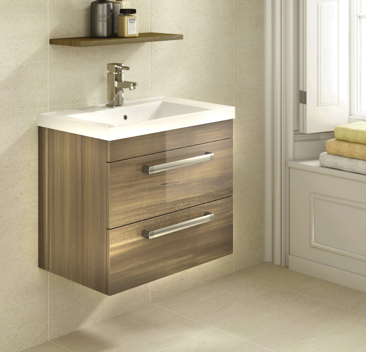 Gloss Wood Effect Bathroom Furniture throughout proportions 1200 X 1154