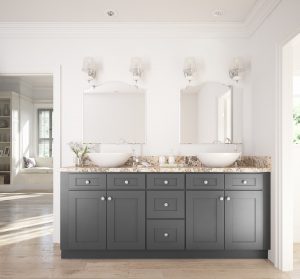 Graphite Grey Shaker Ready To Assemble Bathroom Vanities Cabinets intended for measurements 1200 X 1114